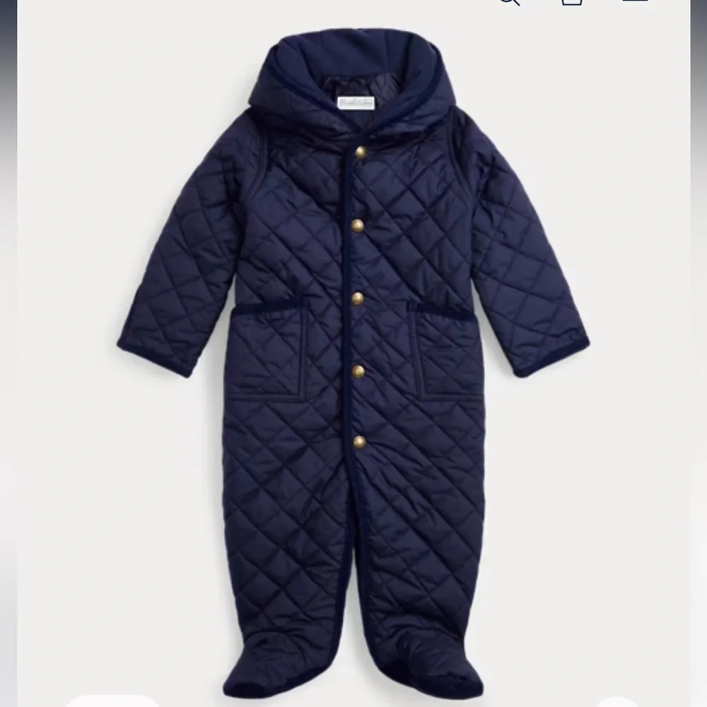 RALPH LAUREN Hooded Barn Bunting Siz6M